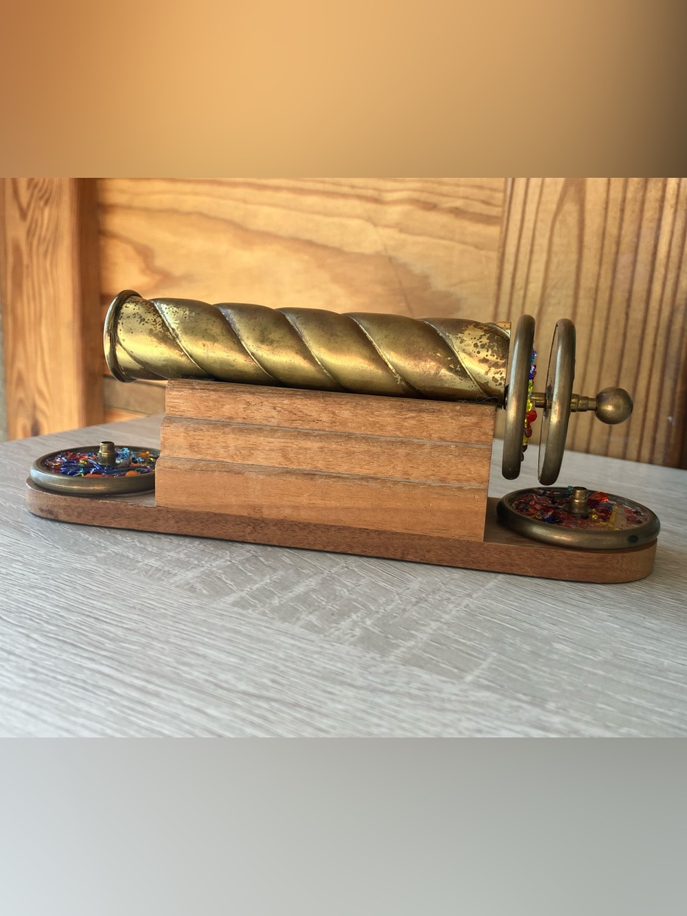 Vintage Sheryl Koch Brass Kaleidoscope